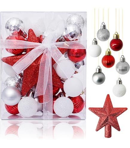 Amazon.co.jp: Christmas Ornaments Luxury Set of 32 Gorgeous